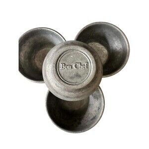 Vintage Bon Chef Pewter-Look Cast Aluminum Ramekins - Set of 4 - Serving Bowls